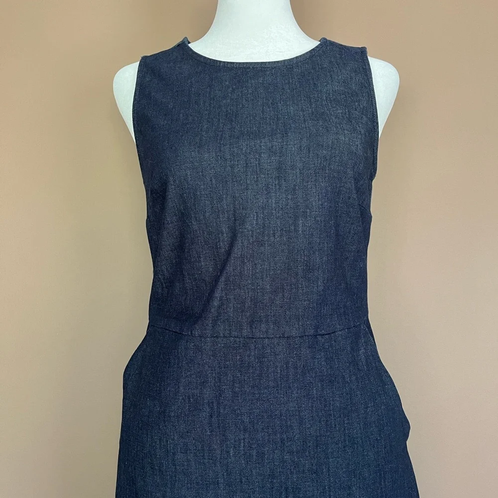 {Banana Republic Factory} Sleeveless Denim Dress in Blue - Women's 0 - Picture 2 of 11